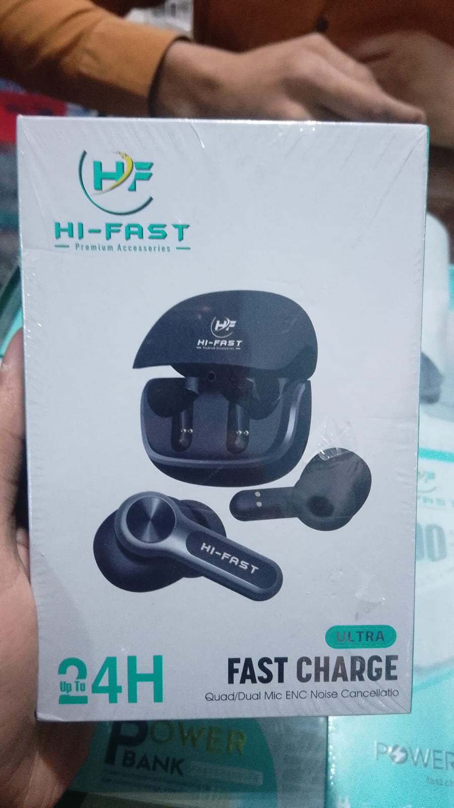 Hi-Fast Wireless Earbuds | Bluetooth Earphones with Charging Case | 24H Playtime | Fast Charging | Portable