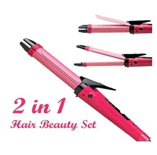 2-in-1 Hair Straightener & Curler - Dual Styling Tool - A&T TrendHive