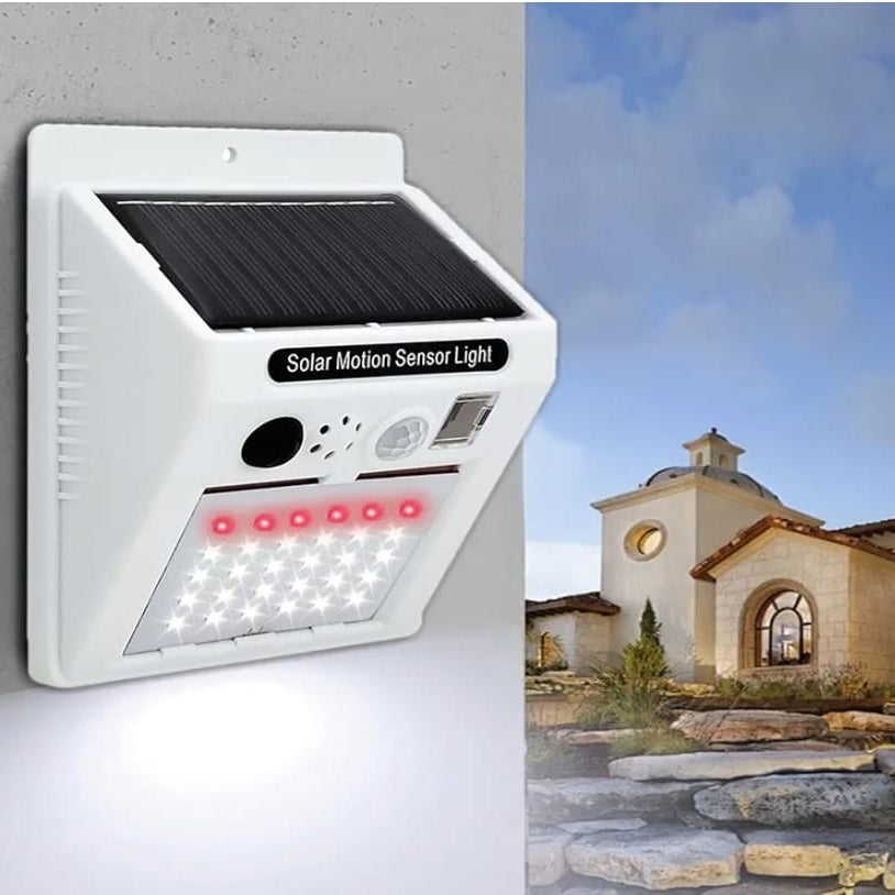 Alarm Sound Security Solar Lamp with Motion Detector & Remote Control – Solar Animal Repeller Light