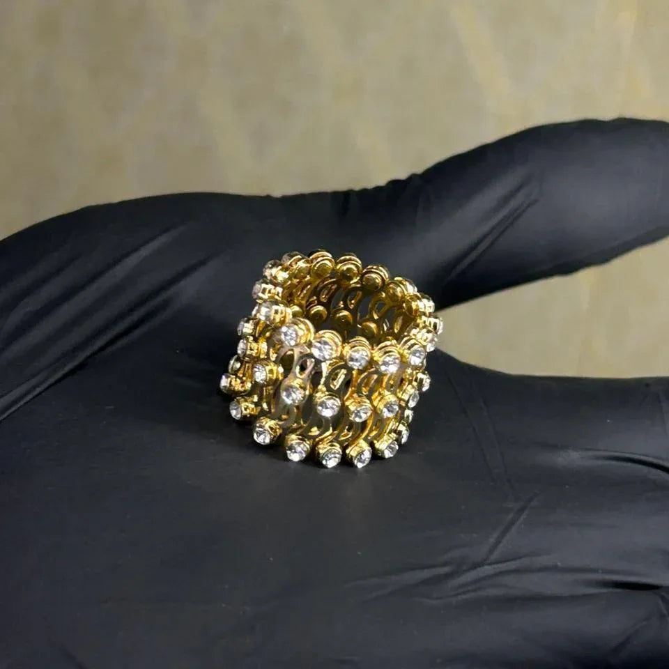 Gold Plated Transformable Ring into Bracelet – 2-in-1 Adjustable Women’s Jewelry - A&T TrendHive