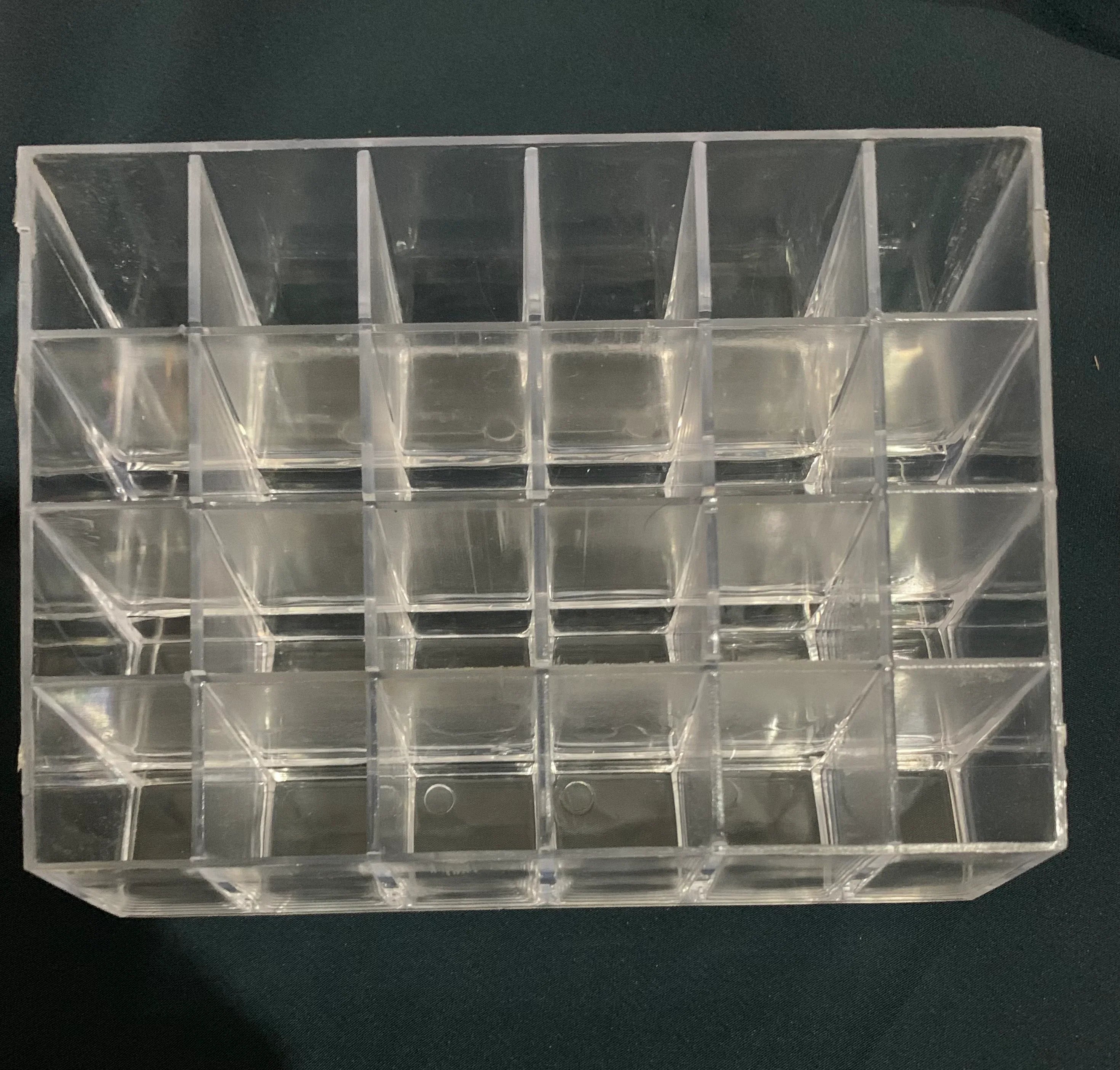 24 Grid Makeup Organizer Storage Box Cosmetic Box Lipstick Jewelry Box Case Holder Display Stand make up organizer - A&T TrendHive