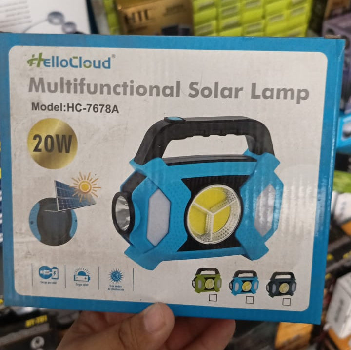 20W Hello Cloud Multi-Functional Portable Solar LED Flash Light