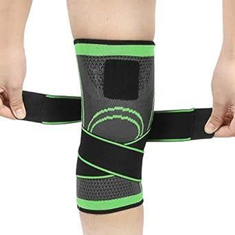 Knee Support Brace - Adjustable Compression Sleeve Black - A&T TrendHive