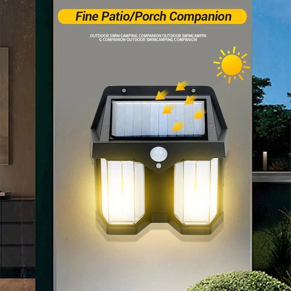 Solar Wall Light with Motion Sensor & Tungsten Bulb – Multi-Mode Outdoor Lighting | Weatherproof, Energy-Saving & Easy to Install