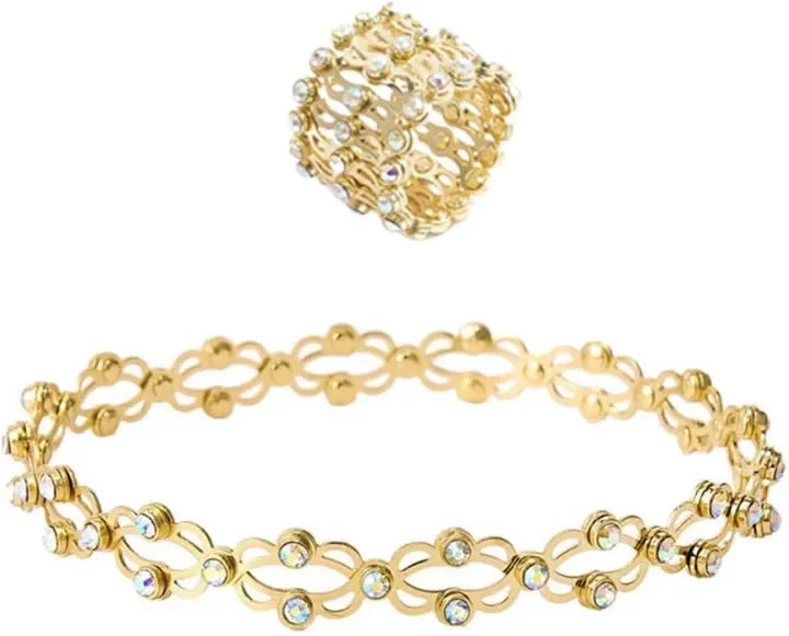 Gold Plated Transformable Ring into Bracelet – 2-in-1 Adjustable Women’s Jewelry - A&T TrendHive