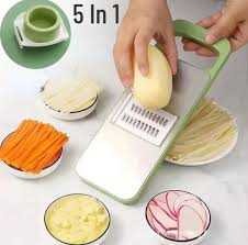 5-in-1 Vegetable Cutter & Slicer - Stainless Steel Mandoline