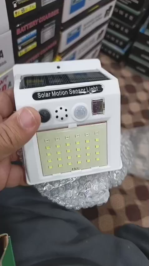 Alarm Sound Security Solar Lamp with Motion Detector & Remote Control – Solar Animal Repeller Light